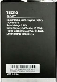 Tecno POP 3 (BL-34ET) 3500mAh Li-ion оригінал