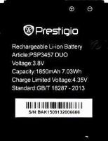 Prestigio 3457 (PSP3457) 1850mAh Li-ion, оригінал