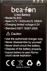 Bea-Fon (SL820) 1400mAh Li-ion, оригінал