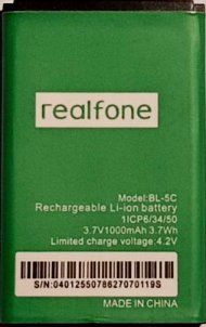 Realfone 110 (BL-5C) 1000mAh Li-ion, оригінал