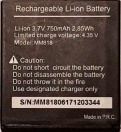 Maxcom (MM818) 750mAh Li-ion