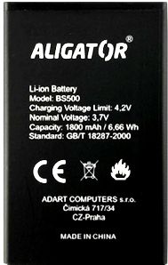 Aligator BS500 (BS500BAL) 1800mAh Li-ion оригінал