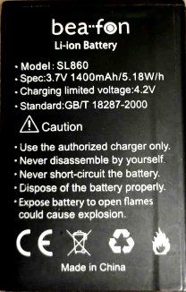 Bea-fon (SL860) 1400mAh Li-ion оригінал