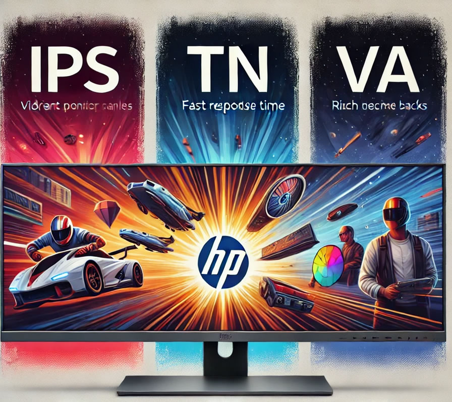 типи матриць моніторів HP: IPS, TN та VA